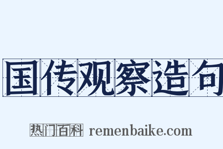 国传观察造句是什么意思的图片